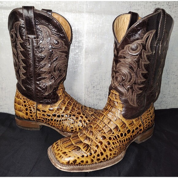 RDR Men's The Master of Disaster Crocodile Western Boots Sz 10.5 - Picture 1 of 10